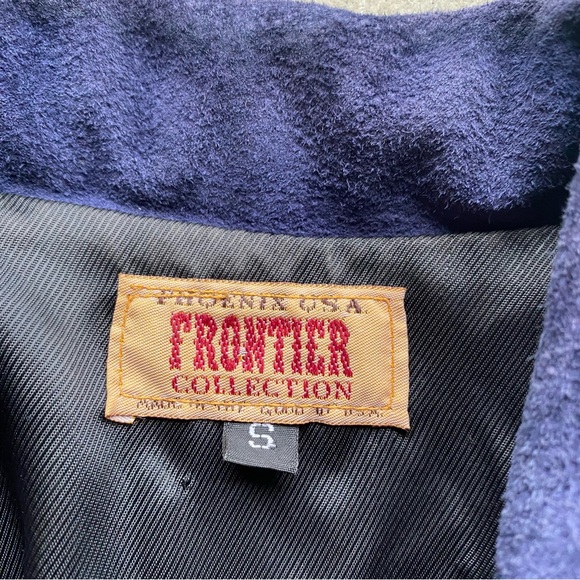 Vintage Phoenix USA Frontier Western Collection Fringe Suede Jacket Paisley - Picture 5 of 9